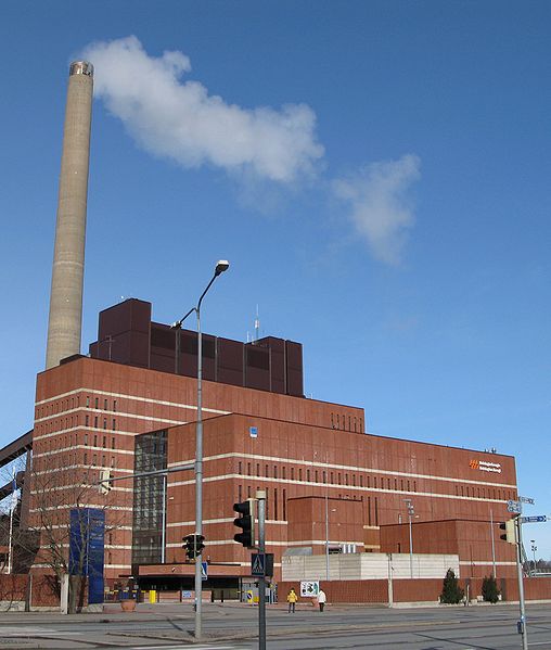 Salmisaari B power plant Helsinki, Finland.