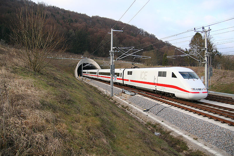 ICE high speed train near Schellenberg