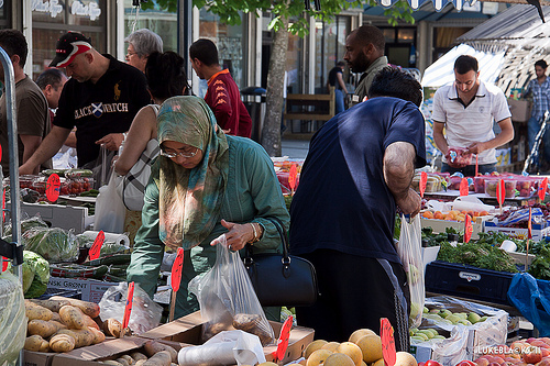 A market in Rinkeby,Sweden