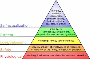 Maslow's pyramid of human needs