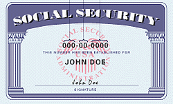 US Social Security card