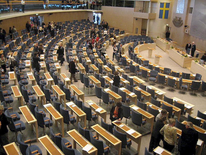 The Swedish Parliament - Riksdagen - Assembly hall